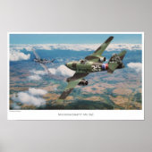 Poster luchtvaartkunst "Messerschmitt me 262" (Voorkant)