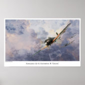 poster luchtvaartkunst " Nakajima Ki-43 Oscar " (Voorkant)