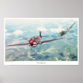 Poster luchtvaartkunst "P-40 Warhawk" (Voorkant)