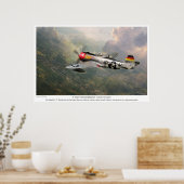 Poster luchtvaartkunst "P-47D Thunderbolt "Saucy S (Keuken)