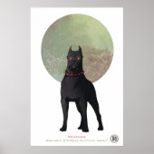 Poster M&S-perziken - Kunst van Mona Finden (Voorkant)