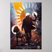 Poster M&S Simon & Peaches - Kunst door Galen Dara (Voorkant)