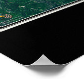 Poster Maart boven Chelan Washington Satellite (Hoek)