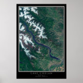 Poster Maart boven Chelan Washington Satellite (Voorkant)