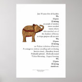 poster "Maart op" gedicht Elephant (Voorkant)