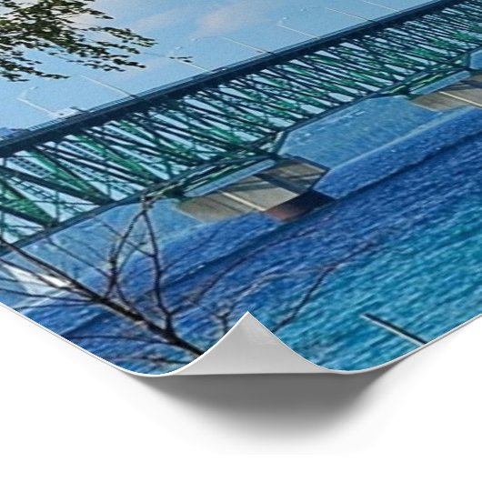 Poster Mackinac Bridge (Hoek)