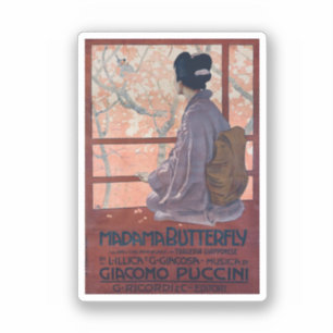 Poster Madama Butterfly Vintage (1904) Sticker