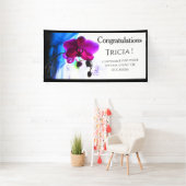 Poster, Magenta Orchidee, achtergrondopties per kl Spandoek (Insitu)