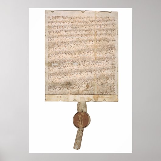 Poster Magna Carta 1297, versie met verzegeling (Voorkant)