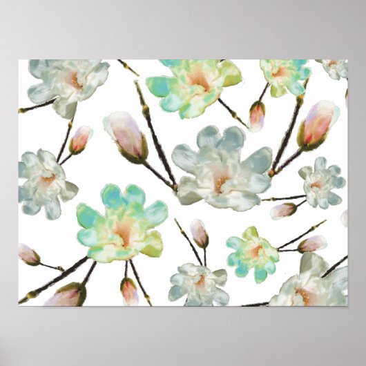 Poster Magnolia Pattern (Voorkant)