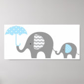 Poster - Mama & Baby Elephant (Voorkant)