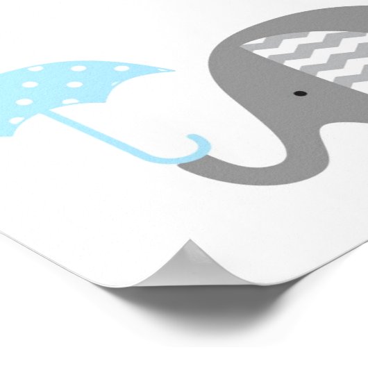 Poster - Mama & Baby Elephant (Hoek)