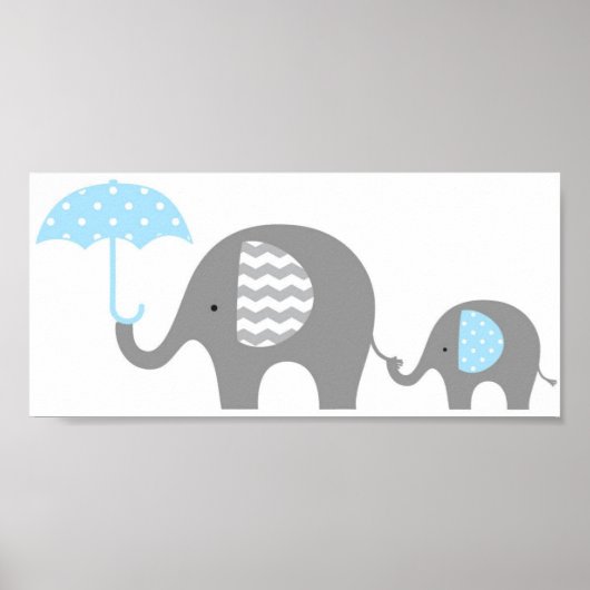 Poster - Mama & Baby Olifant (Voorkant)
