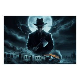 Poster Man Black Train 05