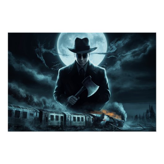 Poster Man Black Train 05 (Voorkant)