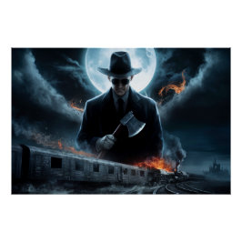 Poster Man Black Train 09