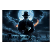 Poster Man Black Train 10