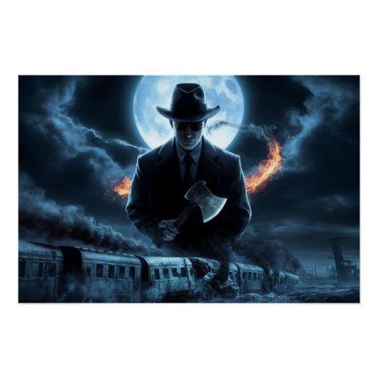 Poster Man Black Train 10 (Voorkant)
