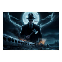 Poster Man Black Train 11