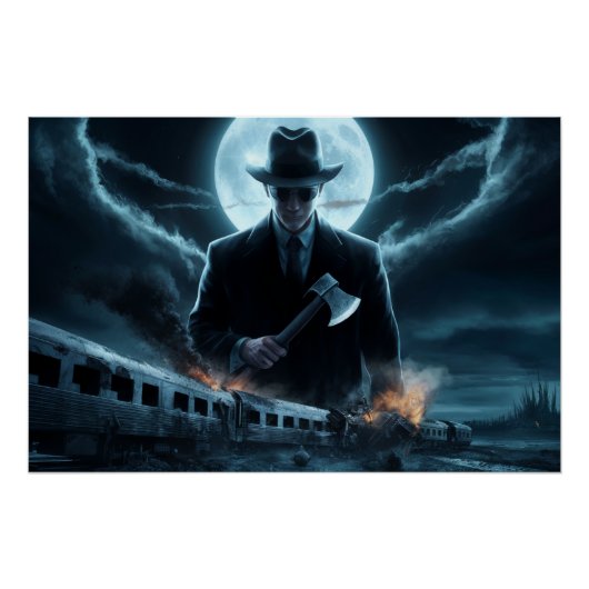 Poster Man Black Train 11 (Voorkant)