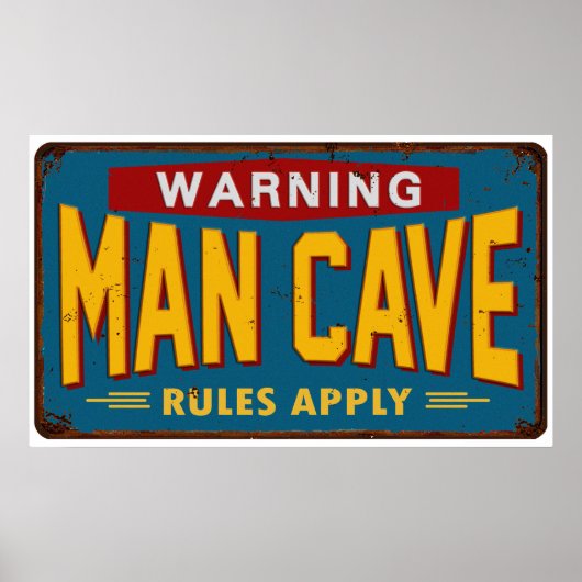 Poster man Cave Sign (Voorkant)