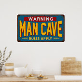 Poster man Cave Sign (Keuken)