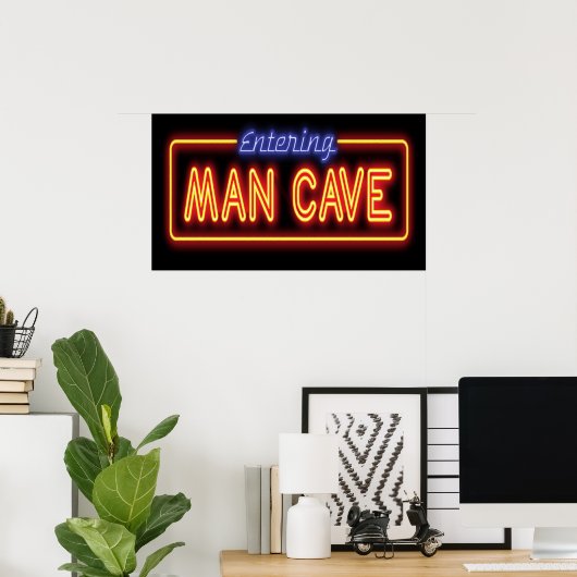 Poster man Cave Sign (Thuiskantoor)