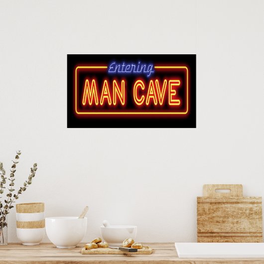 Poster man Cave Sign (Keuken)