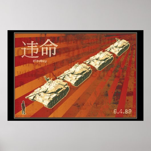 POSTER Man DISOBEY Tank (Voorkant)