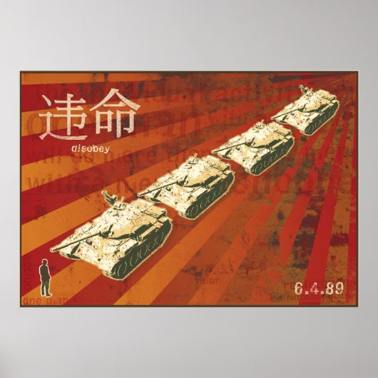 POSTER Man DISOBEY Tank (Voorkant)