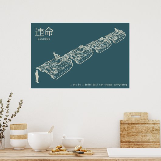 POSTER Man DISOBEY Tank (Keuken)