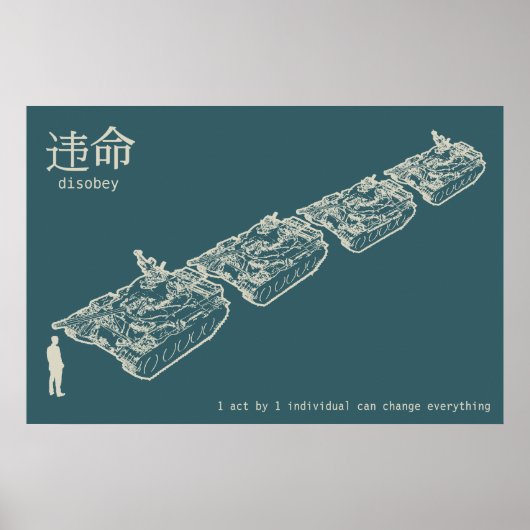 POSTER Man DISOBEY Tank (Voorkant)