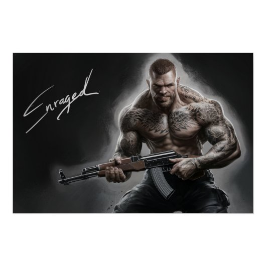 Poster Man Enraged 02 (Voorkant)