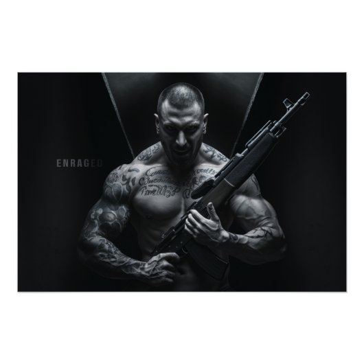 Poster Man Enraged 03 (Voorkant)