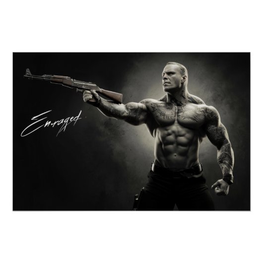 Poster Man Enraged 08 (Voorkant)