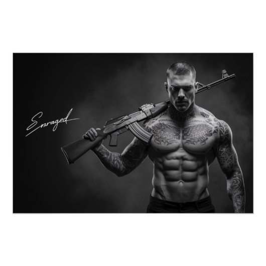 Poster Man Enraged 10 (Voorkant)