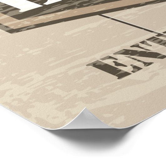 Poster man grot - Vestigde "Datum toevoegen" (Hoek)