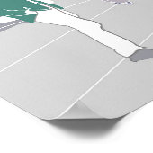 Poster Manchester Skyline Illustratie Kunstwerk (Hoek)