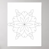 Poster - Mandala naar kleur (Voorkant)