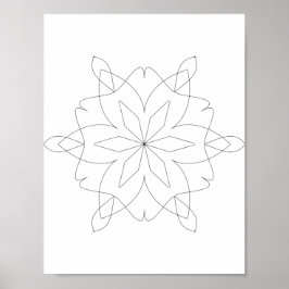 Poster - Mandala naar kleur