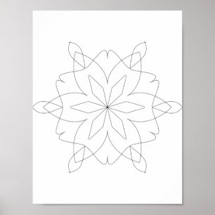 Poster - Mandala naar kleur