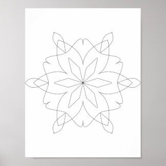 Poster - Mandala naar kleur