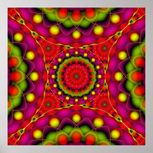 Poster Mandala Psychedelic Vision (Voorkant)