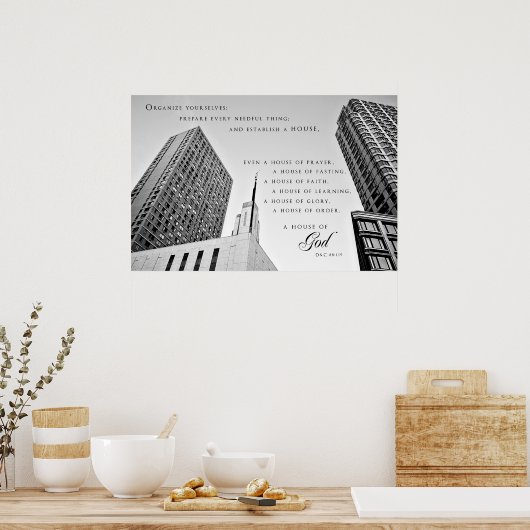 Poster - Manhattan New York LDS Temple (Keuken)