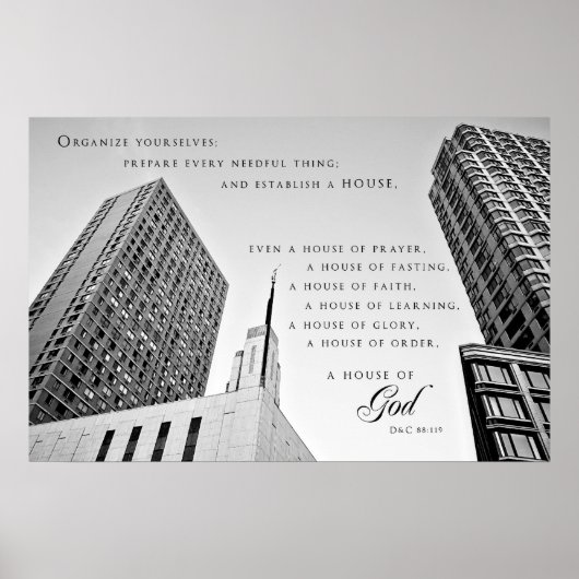 Poster - Manhattan New York LDS Temple (Voorkant)