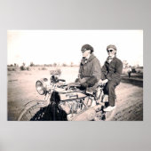 poster Mannen Riding Motorcycle 1920 (Voorkant)