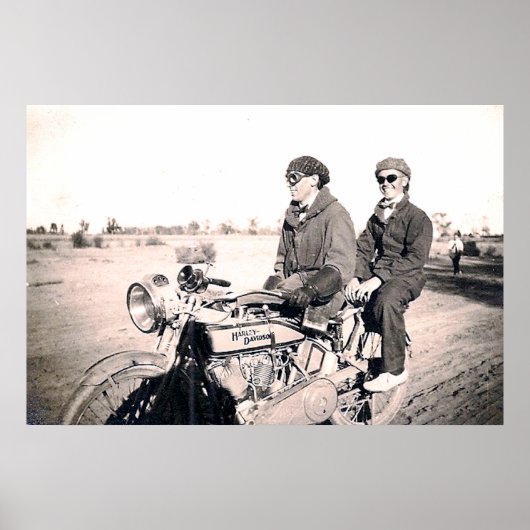 poster Mannen Riding Motorcycle 1920 (Voorkant)