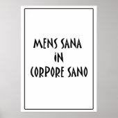 Poster "Mannen sana in corpore sano" (Voorkant)