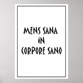 Poster "Mannen sana in corpore sano"