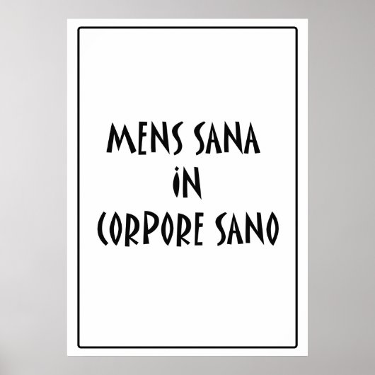 Poster "Mannen sana in corpore sano" (Voorkant)